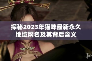 探秘2023年猫咪最新永久地域网名及其背后含义