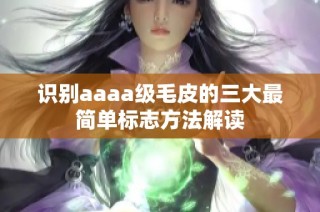 识别aaaa级毛皮的三大最简单标志方法解读