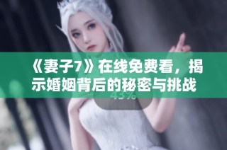 《妻子7》在线免费看，揭示婚姻背后的秘密与挑战