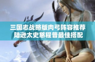 三国志战略版肉弓阵容推荐 陆逊太史慈程普最佳搭配解析