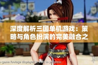 深度解析三国单机游戏：策略与角色扮演的完美融合之旅