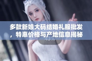 多款新娘大码结婚礼服批发，特惠价格与产地信息揭秘