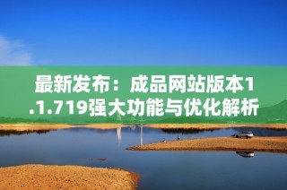 最新发布：成品网站版本1.1.719强大功能与优化解析
