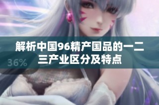 解析中国96精产国品的一二三产业区分及特点