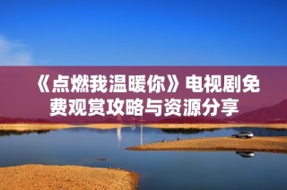《点燃我温暖你》电视剧免费观赏攻略与资源分享