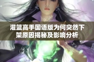 灌篮高手国语版为何突然下架原因揭秘及影响分析