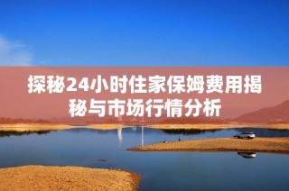 探秘24小时住家保姆费用揭秘与市场行情分析