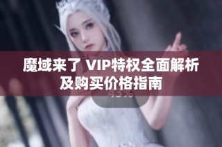 魔域来了 VIP特权全面解析及购买价格指南