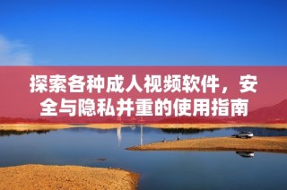 探索各种成人视频软件，安全与隐私并重的使用指南