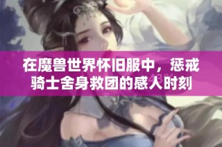 在魔兽世界怀旧服中，惩戒骑士舍身救团的感人时刻