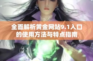 全面解析黄金网站9.1入口的使用方法与特点指南