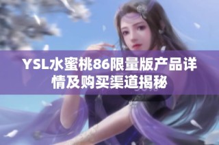 YSL水蜜桃86限量版产品详情及购买渠道揭秘