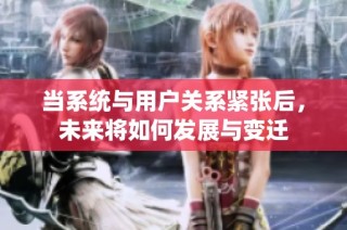 当系统与用户关系紧张后，未来将如何发展与变迁