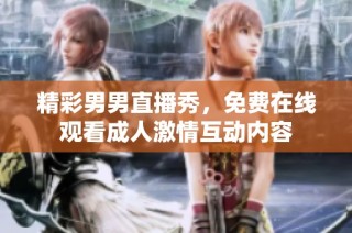 精彩男男直播秀，免费在线观看成人激情互动内容