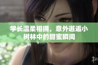 学长温柔相拥，意外邂逅小树林中的甜蜜瞬间