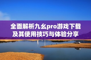 全面解析九幺pro游戏下载及其使用技巧与体验分享