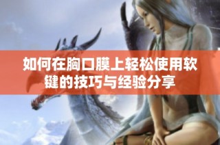 如何在胸口膜上轻松使用软键的技巧与经验分享