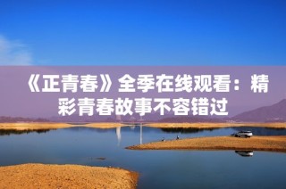 《正青春》全季在线观看：精彩青春故事不容错过