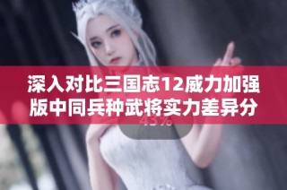 深入对比三国志12威力加强版中同兵种武将实力差异分析