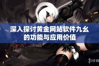 深入探讨黄金网站软件九幺的功能与应用价值