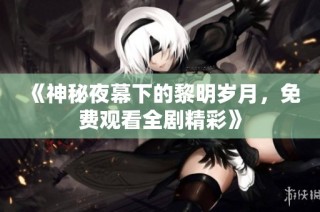 《神秘夜幕下的黎明岁月，免费观看全剧精彩》