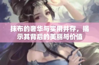 抹布的奢华与实用并存，揭示其背后的美丽与价值