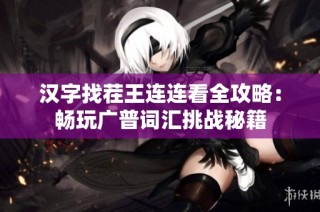 汉字找茬王连连看全攻略：畅玩广普词汇挑战秘籍