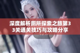 深度解析厕所探索之旅第33关通关技巧与攻略分享