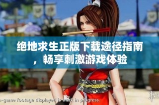绝地求生正版下载途径指南，畅享刺激游戏体验