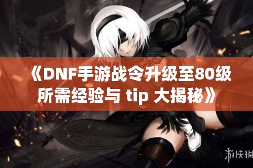 《DNF手游战令升级至80级所需经验与 tip 大揭秘》