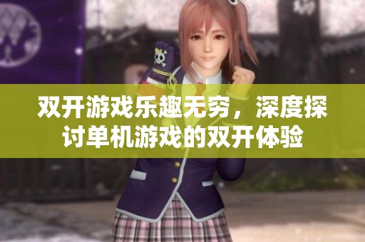 双开游戏乐趣无穷，深度探讨单机游戏的双开体验