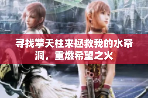 寻找擎天柱来拯救我的水帘洞，重燃希望之火