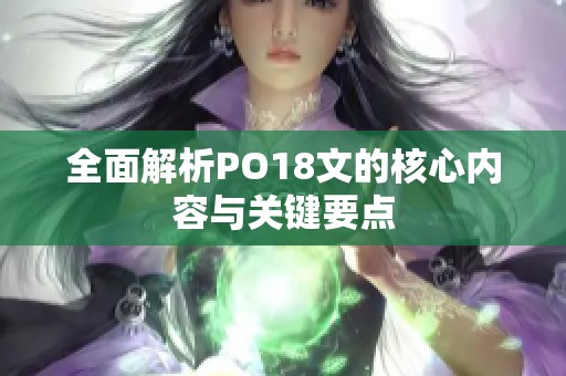 全面解析PO18文的核心内容与关键要点