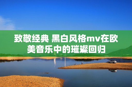 致敬经典 黑白风格mv在欧美音乐中的璀璨回归