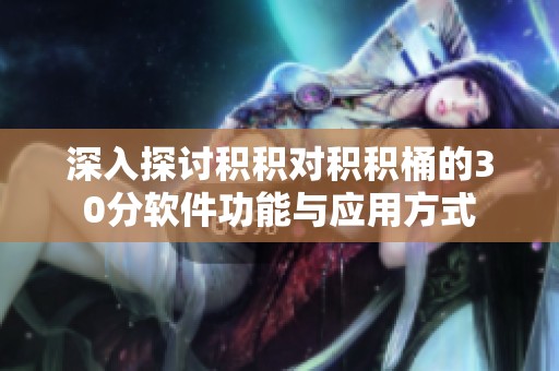 深入探讨积积对积积桶的30分软件功能与应用方式