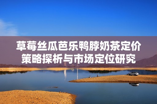 草莓丝瓜芭乐鸭脖奶茶定价策略探析与市场定位研究