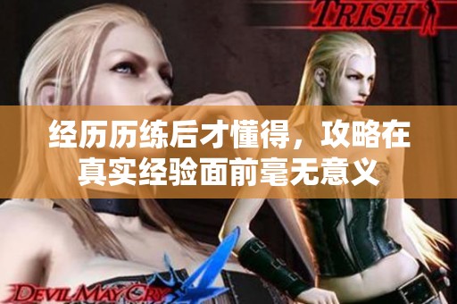 经历历练后才懂得，攻略在真实经验面前毫无意义