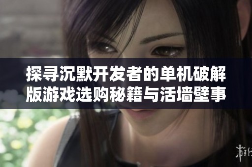 探寻沉默开发者的单机破解版游戏选购秘籍与活墙壁事件背后的故事