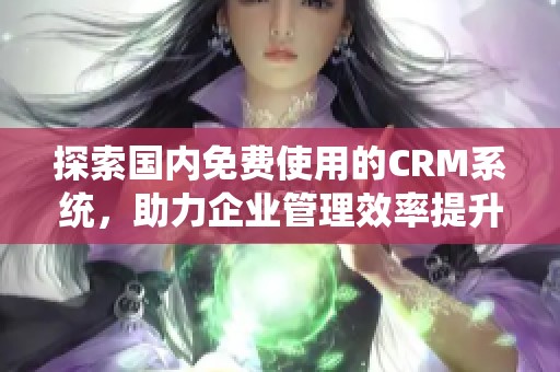 探索国内免费使用的CRM系统，助力企业管理效率提升