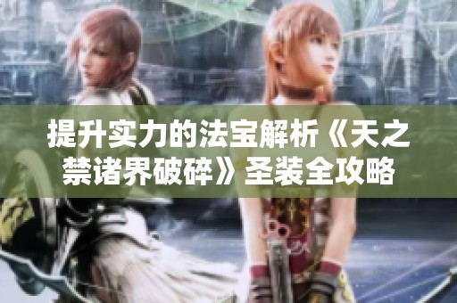 提升实力的法宝解析《天之禁诸界破碎》圣装全攻略