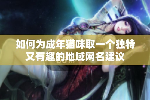 如何为成年猫咪取一个独特又有趣的地域网名建议