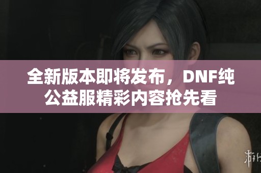 全新版本即将发布，DNF纯公益服精彩内容抢先看