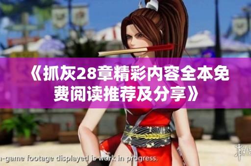 《抓灰28章精彩内容全本免费阅读推荐及分享》