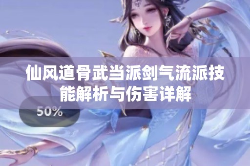 仙风道骨武当派剑气流派技能解析与伤害详解