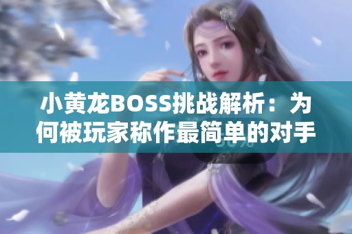 小黄龙BOSS挑战解析：为何被玩家称作最简单的对手