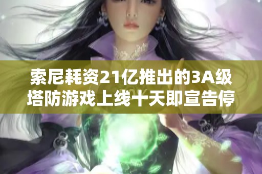 索尼耗资21亿推出的3A级塔防游戏上线十天即宣告停运