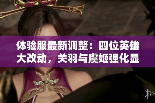 体验服最新调整：四位英雄大改动，关羽与虞姬强化显著