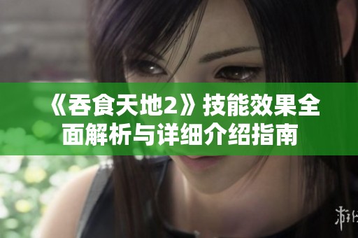 《吞食天地2》技能效果全面解析与详细介绍指南