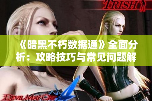 《暗黑不朽数据通》全面分析：攻略技巧与常见问题解答详解