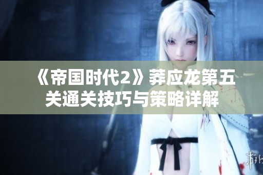 《帝国时代2》莽应龙第五关通关技巧与策略详解